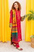 3PC Unstitched Embroidered Khaddar Shirt with Printed Pashmina Wool Shawl and Trouser - PH101